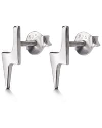 The Jewellery Store London - Lightning Bolt Studs - Lyst