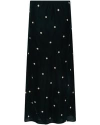 Rose & Nancy - Mila Velvet Embroidered Skirt - Lyst