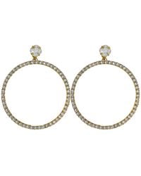 Vickisarge - Neutrals The Large Clear Hoop Earrings - Lyst