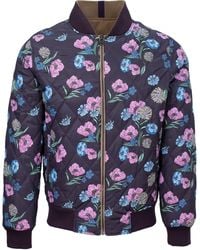 lords of harlech - Neutrals Ron Spaced Floral Reversible Bomber Jacket - Lyst