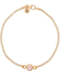 Nellou Jewellery - Opal Birthstone Gem Dot Bracelet Plated Sterling- October - Lyst