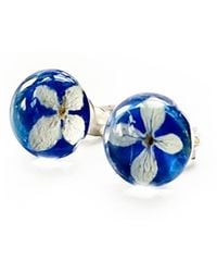 Laura Daili - Midnight Tiny Hydrangea Blossom Earrings - Lyst