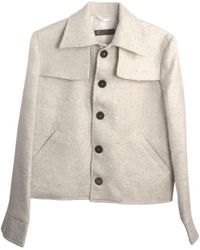Stovaria - Neutrals Handwoven Yak Wool Cropped Jacket - Lyst