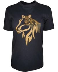 Any Old Iron - Golden Horse Hair Beaded T-Shirt - Lyst