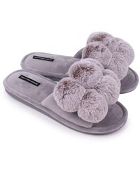 Pretty You London - Dolly Fun Pom Slider Slippers - Lyst