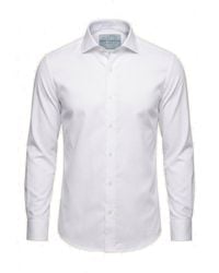 Ron Tomson - Pure Cotton Spread Collar Fitted Dress Shirt - Lyst