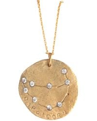 Lily Flo Jewellery - Capricorn Solid & Diamond Pendant Necklace - Lyst
