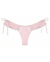 Montce - Pale Blush Silkie Uno Ruffle Bows Bikini Bottom - Lyst