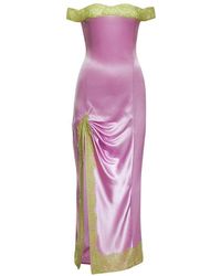 Maison sél - Silk Lilac Dress – Lace - Lyst