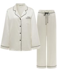 NOT JUST PAJAMA - Little Heart Classic Silk Pajama Long Set - Lyst