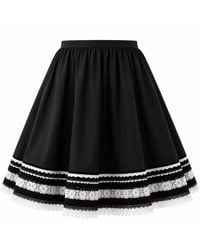 IZABELA MANDOIU - Premium Midi Skirt With Couture Lace Trim - Lyst