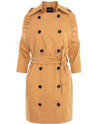 AVENUE No.29 - Neutrals Mini Trench Dress With Raglan Sleeves - Lyst