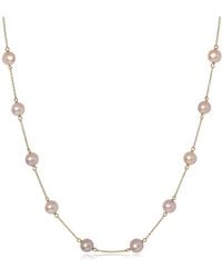 Pearls of the Orient Online - Gratia Plated Chain Necklace With Cultured Freshwater Pearls - Lyst