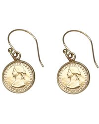 Von Treskow - Mini Coin Hook Earrings - Lyst