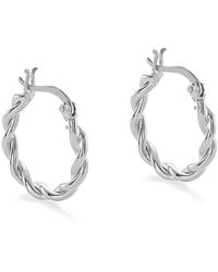 Cote Cache - Small Braided Hoop Earrings - Lyst