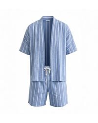 ORIGIN OF HEARTS - Valerie Nautical Stripe Resort Kimono Set - Lyst