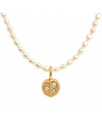 Zoe Alexandria Jewellery - Rice Pearl Choker & Lab Diamond Bubble Charm - Lyst