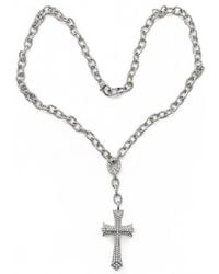 Jagged Halo Jewelry - Cross Pendant Necklace - Lyst