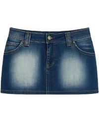 Conquista - Classic Denim Mini Skirt – Timeless Fit With A Modern Edge - Lyst