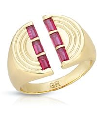 Glamrocks Jewelry - The Edge Signet Ring - Lyst