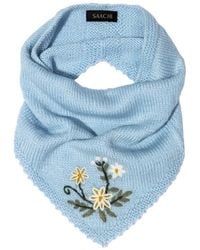 Saachi - Floral Embroidered Light Snood - Lyst