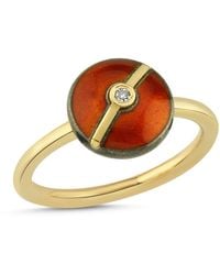 Ecce | Artisan Diamonds - Enamelled Mini Multi Diamond Buttons 14K Ring - Lyst
