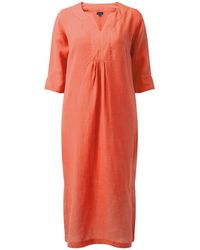 NoLoGo-chic - Life Style Linen Maxi Dress Apricot - Lyst