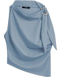 Nocturne - Embellished Stand Collar Blouse - Lyst