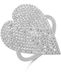 SHYMI - Pave Heart Ring - Lyst