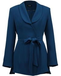 Smart and Joy - Long Tailor Knot On Waist Blazer - Lyst