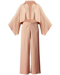 Nur Karaata - Neutrals Naomi Pant Shirt Set - Lyst