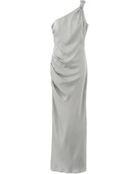 Aisl - One-Shoulder Slate Maxi Dress - Lyst