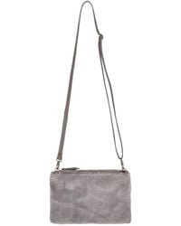 Owen Barry - Sheepskin Crossbody Clutch Silvergrey Grenn - Lyst
