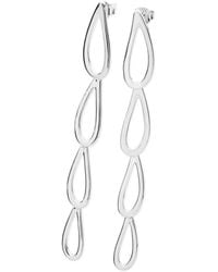 Lucy Quartermaine - Solid Sterling Long Petal Drop Earrings - Lyst