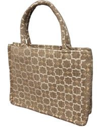 Berber Leather - Neutrals Moroccan Geometric Print Fabric Tote Bag - Lyst