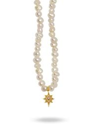 LINYA JEWELLERY - North Star Pearl Necklace - Lyst
