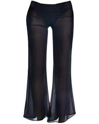 Amortizia - Arsenic Pants Sheer Flared Trousers - Lyst