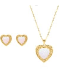 Luna Charles - Opal Heart Necklace Gift Set - Lyst