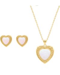 Luna Charles - Opal Heart Necklace Gift Set - Lyst