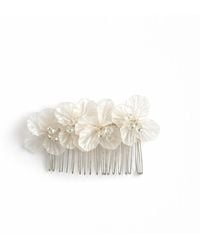 Nuvv Collection - Bride-Mother Of Pearl Hair Comb - Lyst