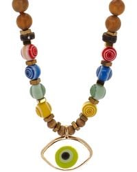 Ebru Jewelry - Evil Eye Pendant Colorful Beaded Good Vibes Necklace - Lyst