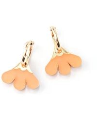 By Chavelli - Baby Daisy Dangly Hoop Earrings - Lyst