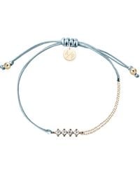 Adriana Pappas Designs - Cz Crystal Bar Bracelet On Colored Cord - Lyst
