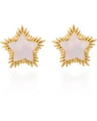 Luna Charles - Felicity Moonstone Spiky Star Stud Earrings - Lyst