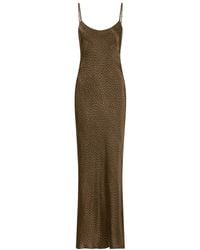 Lily Rou - Marina Silk Midi Slip Dress - Lyst