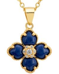 LÁTELITA London - Flower Clover Lapis Lazuli Pendant Necklace - Lyst