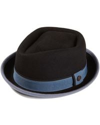 Dasmarca Hats - Edward Sky Two Tone Felt Winter Porkpie Hat - Lyst