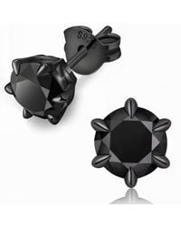 Jagged Halo Jewelry - Diamond Stud Earrings - Lyst