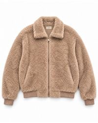 ROAV - Soft Camel Zip Bomber Jacket - Lyst