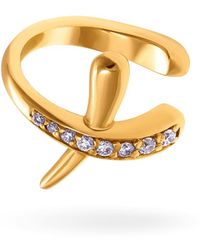 Lucy Quartermaine - Solid Bliss Ear Cuff With Graded Diamonds - Lyst